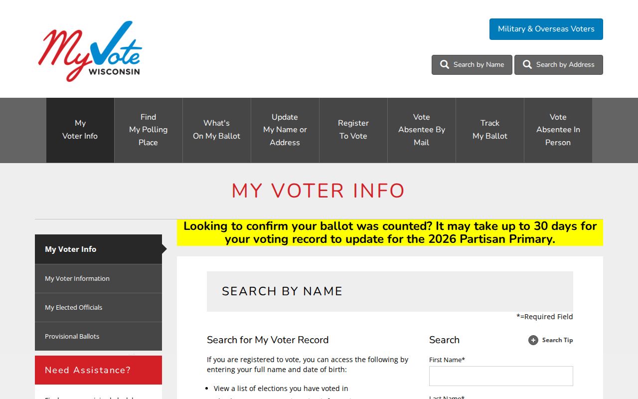 Menomonee Falls residents directory MyVote lookup