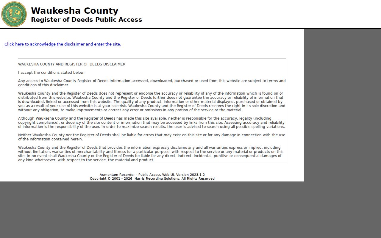 Menomonee Falls street directory recorded deed search