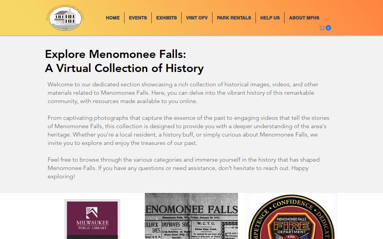 Old Falls Village collections supporting Menomonee Falls city directory research